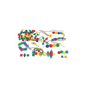 King Kids BR 7210 96 Parça Geometrik Düğmeler İpe Geçirme Oyunu