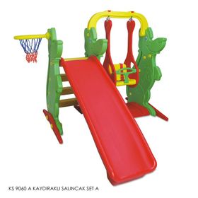 King Kids KS9060A Kaydırak Salıncak Set
