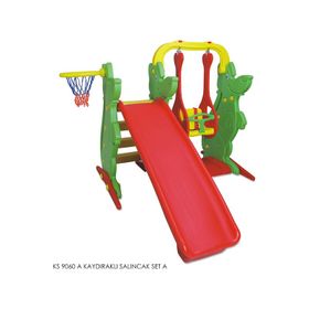 King Kids KS9060A Kaydırak Salıncak Set