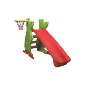 King Kids Plastik Kaydıraklı Potalı Salıncak Çocuk Oyun Malzemeleri Teddy Kırmızı Mavi Kaykay