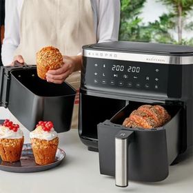 King KYF32 Pro Magicchef Plus Dual 4+4 lt Siyah Airfryer