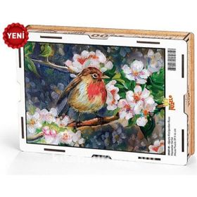 King Of Puzzle Ağaçta Kızılgerdan Kuşu 1000 Parça Puzzle