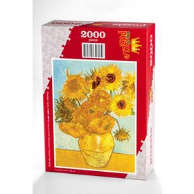 King Of Puzzle Bir Vazoda On İki Günebakan 2000 Parça Puzzle