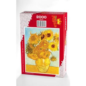 King Of Puzzle Bir Vazoda On İki Günebakan 2000 Parça Puzzle
