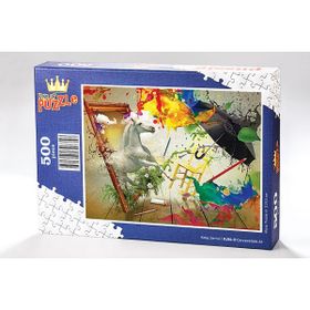 King Of Puzzle Çevredeki At 500 Parça Puzzle