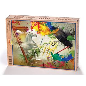 King Of Puzzle Çevredeki At 500 Parça Puzzle