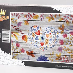 King Of Puzzle Çiçekli Kalp 1000 Parça Puzzle