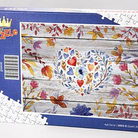 King Of Puzzle Çiçekli Kalp 500 Parça Puzzle