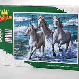 King Of Puzzle Deniz Kenarında Atlar 3000 Parça Puzzle