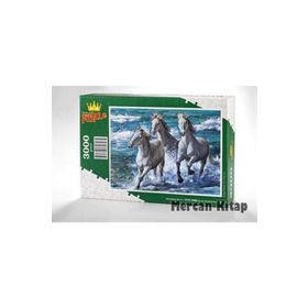 King Of Puzzle Deniz Kenarında Atlar 3000 Parça Puzzle