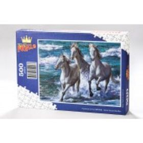 King Of Puzzle Deniz Kenarında Atlar 500 Parça Puzzle