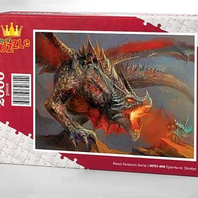 King Of Puzzle Ejderha ve Şövalye 2000 Parça Puzzle