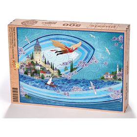 King Of Puzzle Hezarfan Çelebi - Nasuhi Hasan Çolpan Ahşap Puzzle 500 Parça Puzzle