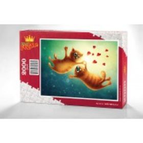 King Of Puzzle Kediler 2000 Parça Puzzle
