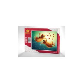 King Of Puzzle Kediler 2000 Parça Puzzle