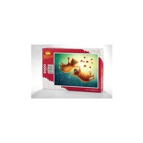 King Of Puzzle Kediler 2000 Parça Puzzle