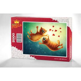 King Of Puzzle Kediler 2000 Parça Puzzle