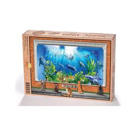 King Of Puzzle Kediler ve Akvaryum 1000 Parça Puzzle