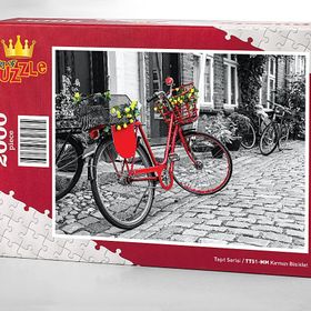 King Of Puzzle Kırmızı Bisiklet 2000 Parça Puzzle