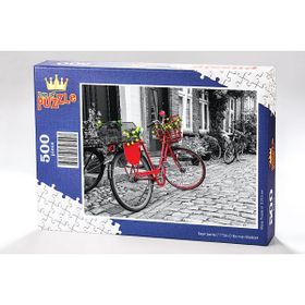 King Of Puzzle Kırmızı Bisiklet 500 Parça Puzzle