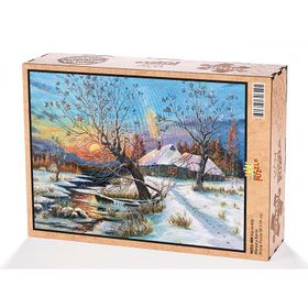 King Of Puzzle Kış ve Köy 2000 Parça Puzzle