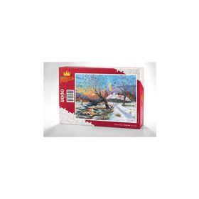 King Of Puzzle Kış ve Köy 2000 Parça Puzzle