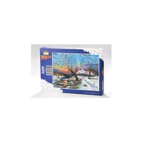 King Of Puzzle Kış ve Köy 500 Parça Puzzle