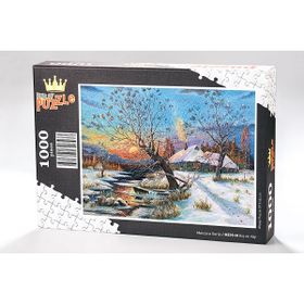 King Of Puzzle Kış ve Köy 500 Parça Puzzle