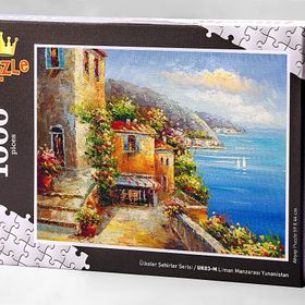 King Of Puzzle Liman Manzarası Yunanistan 1000 Parça Puzzle