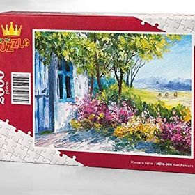 King Of Puzzle Mavi Pencere 2000 Parça Puzzle
