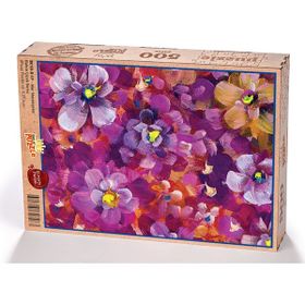 King Of Puzzle Mor Menekşeler 500 Parça Puzzle
