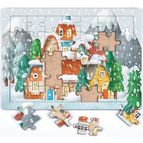 King Of Puzzle Orman Köyü ve Kış 35 Parça Puzzle