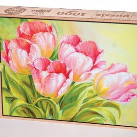 King Of Puzzle Pembe Laleler 1000 Parça Puzzle