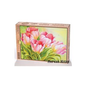 King Of Puzzle Pembe Laleler 1000 Parça Puzzle