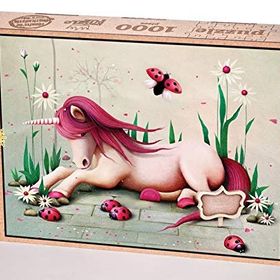 King Of Puzzle Pembe Mitolojik At 1000 Parça Puzzle