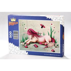 King Of Puzzle Pembe Mitolojik At 500 Parça Puzzle