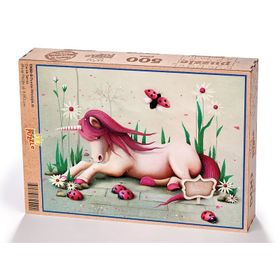 King Of Puzzle Pembe Mitolojik At 500 Parça Puzzle
