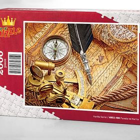 King Of Puzzle Pusula ve Harita 2000 Parça Puzzle