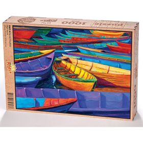 King Of Puzzle Renkli Kayıklar 1000 Parça Puzzle