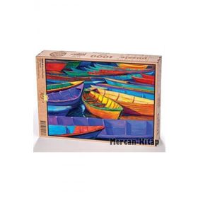 King Of Puzzle Renkli Kayıklar 1000 Parça Puzzle
