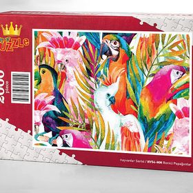 King Of Puzzle Renkli Papağanlar 2000 Parça Puzzle