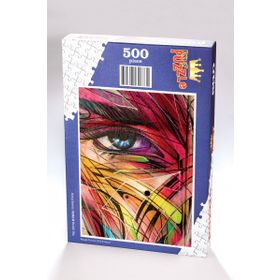 King Of Puzzle Renkli Yüz 500 Parça Puzzle