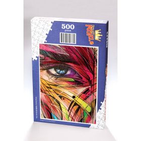 King Of Puzzle Renkli Yüz 500 Parça Puzzle
