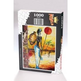 King Of Puzzle Testili Afrikalı Kadın Zaire 1000 Parça Puzzle