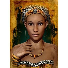 King Of Puzzle Testili Afrikalı Kadın Zaire 1000 Parça Puzzle