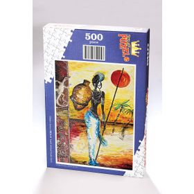King Of Puzzle Testili Afrikalı Kadın Zaire Puzzle 500 Parça Puzzle