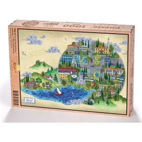 King Of Puzzle Türkiye Minyatürleri - Adapazarı - Nasuhi Hasan Çolpan 1000 Parça Puzzle