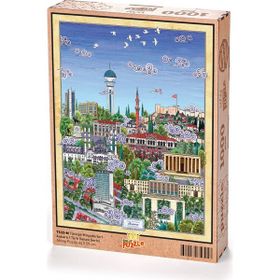 King Of Puzzle Türkiye Minyatürleri - Ankara - Nasuhi Hasan Çolpan 1000 Parça Puzzle