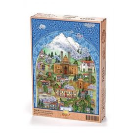 King Of Puzzle Türkiye Minyatürleri - Erzurum - Nasuhi Hasan Çolpan 500 Parça Puzzle