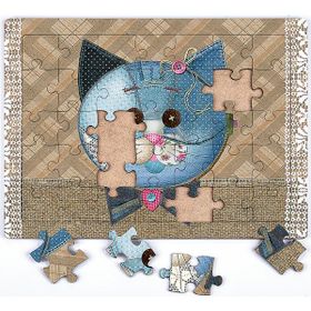 King Of Puzzle Yamalı Kedi 35 Parça Puzzle
